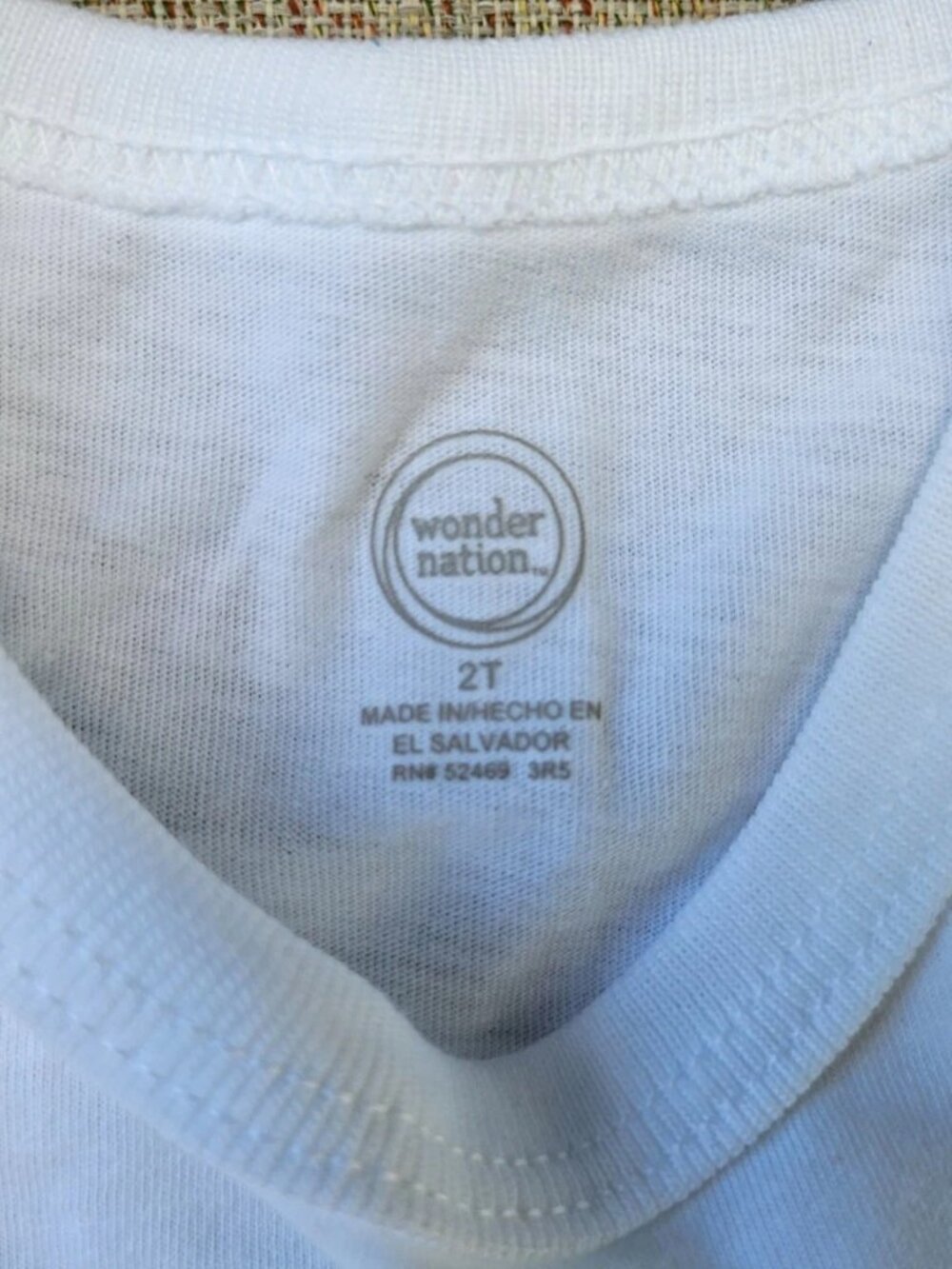 Wonder Nation Kids Tank Top White and Gray Sleeve Less T Shirt Size 2T Lot of 2 - Picture 8 of 12